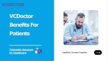 VCDoctor Telehealth Solutions for Patients