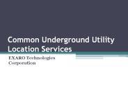 Common Underground Utility Location Services