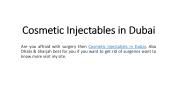 Cosmetic Injectables in Dubai (1)