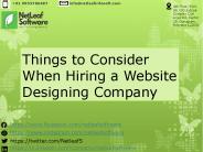 Things to Consider when hiring a Website Designing Company
