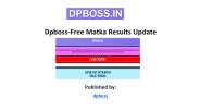 Dpboss-Free Matka Results Update