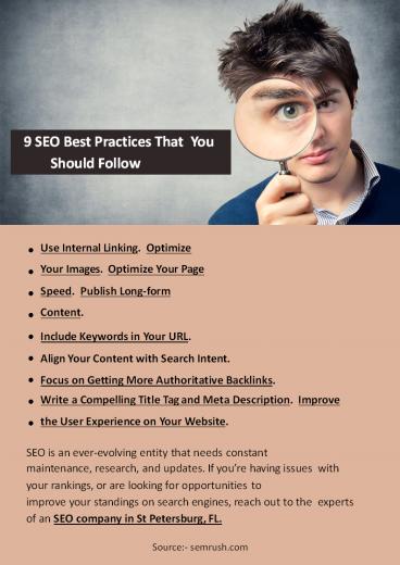 9 SEO Best Practices That You Should Follow