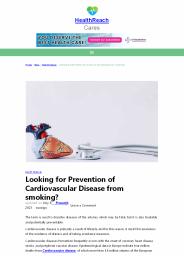 Prevention of Cardiovascular Disease from Smoking