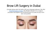 brow lift surgery in Dubai