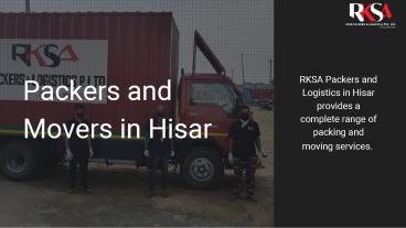 Best Packers and Movers in Hisar, Haryana