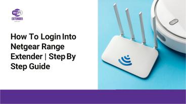 Netgear Extender Login Support | www.mywifiext.local