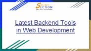 Latest Backend Tools in Web Development