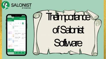 The Importance of Salonist Software