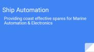 Ship automation-marine automation and equipment