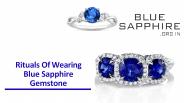 Rituals of wearing bluesapphire gemstone