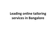 Leading online tailoring services in Bangalore