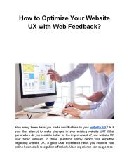 How to Optimize Your Website UX with Web Feedback?