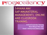SAP/S4HANA Material Management training