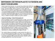 Difference Between Plastic Extrusion and Injection Molding