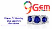 Rituals Of Wearing Blue Sapphire Gemstone