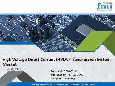 High Voltage Direct Current (HVDC) Transmission System Market