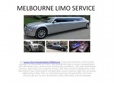 Book Chauffeur Car Service in Melbourne