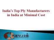 Top Ply Manufacturers in India