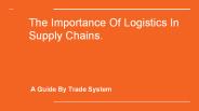 Importance Of Logistics Montreal In The Supply Chain