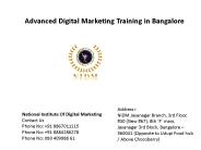 Advanced Digital Marketing Training in Bangalore