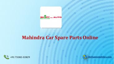 Mahindra Car Spare Parts Online - Shiftautomobiles.com