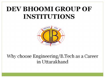 Engineering as a creeer in Uttarakhand