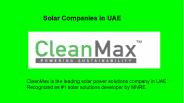 Solar Companies in UAE