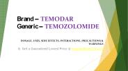 Side Effects of Temozolomide Capsule