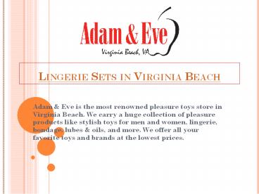 Lingerie Stores in Virginia Beach