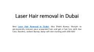 Laser Hair removal in Dubai