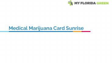 Marijuana Card Sunrise