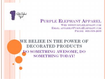 Purple Elephant Apparel