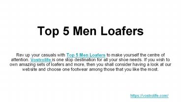 Top 5 Men Loafer | Best Loafer Shoes For Men | Vostrolife