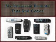 Universal Remote Tips And Codes