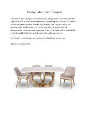 Dining Table New Designs!