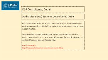 Audio Visual (AV) Systems Consultants, Dubai (1)