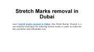 Stretch Marks removal in Dubai