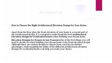 architects in san francosco