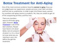 Botox Treatment for Anti-Aging