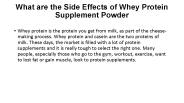 Side Effects of Whey Protein Supplement Powder
