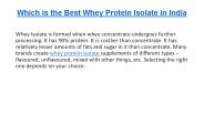 Best Whey Protein Isolate in India