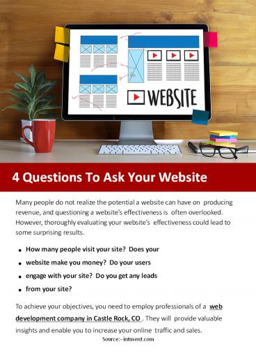 4 Questions To Ask Your Website