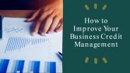 How to Improve Your Business Credit Management