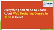 Web Designing Training in Delhi