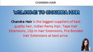Wholesale Indian Remy Hair Suppliers | Chandra Hair