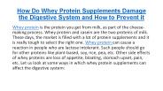 Do Whey Protein Supplements Damage the Digestive System