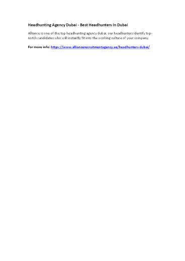 Headhunting Agency Dubai - Best Headhunters In Dubai