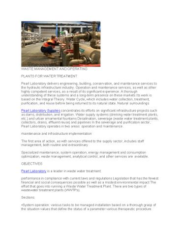 waste management and operation