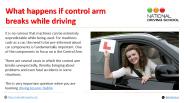 What happens if control arm breaks while driving