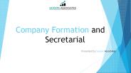 Company formations and Secretarial